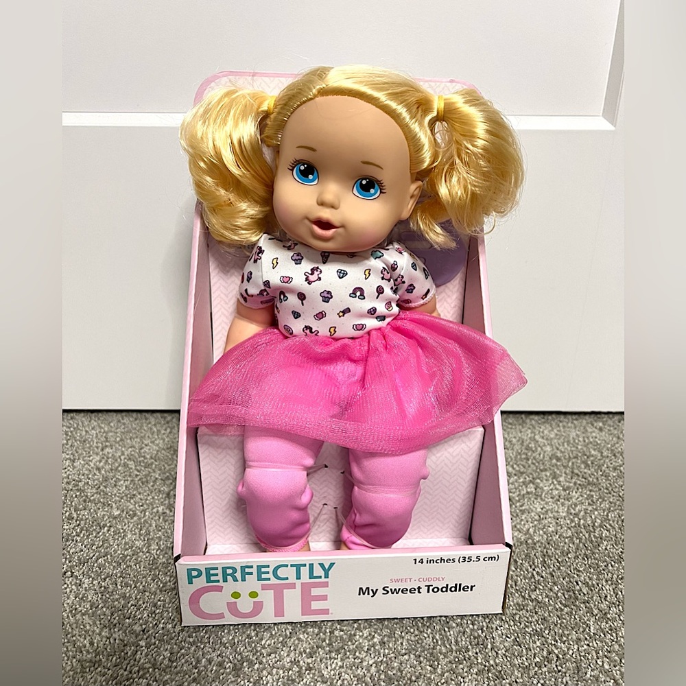 Perfectly cute toddler doll blonde